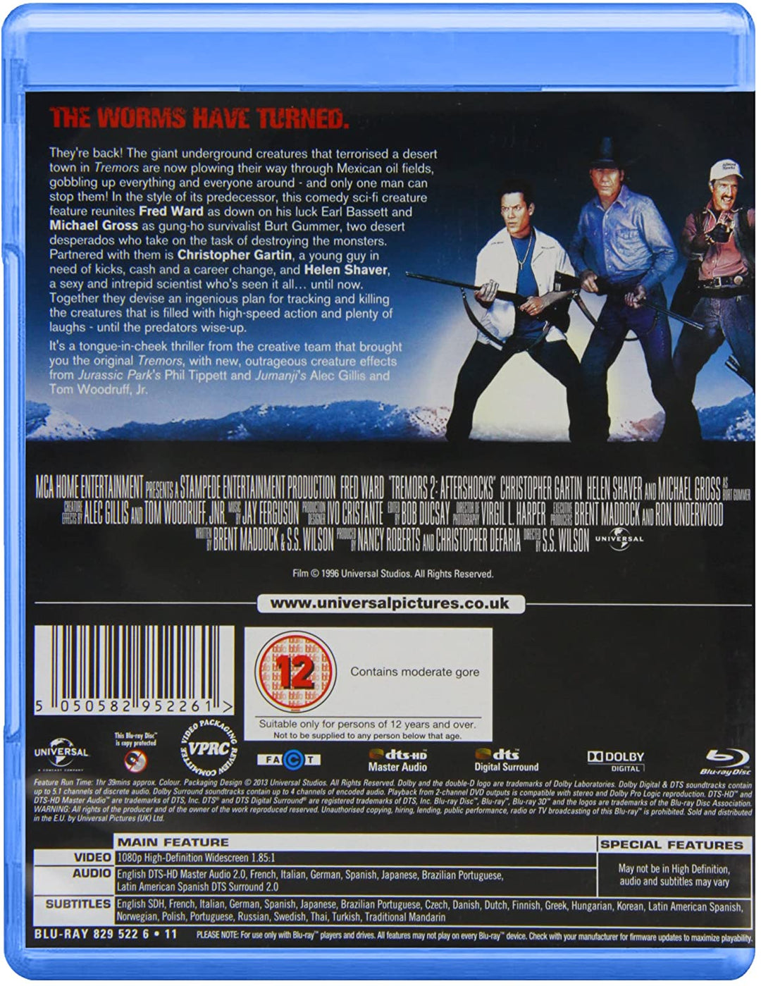 Tremors 2: Aftershocks [1996] [Region Free] [Blu-ray]