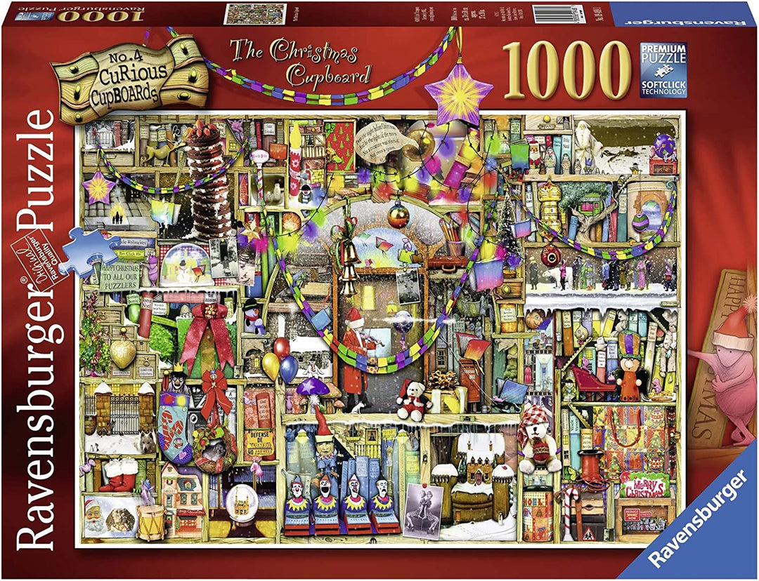 Ravensburger Curious Cupboards No. 4 The Christmas Cupboard Jigsaw Puzzles 1000 Pieces for Adults and Kids Age 12 Years Up