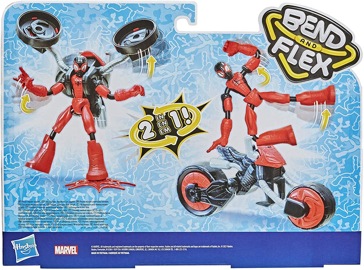 Marvel Bend and Flex Spider Man and Motorcycle