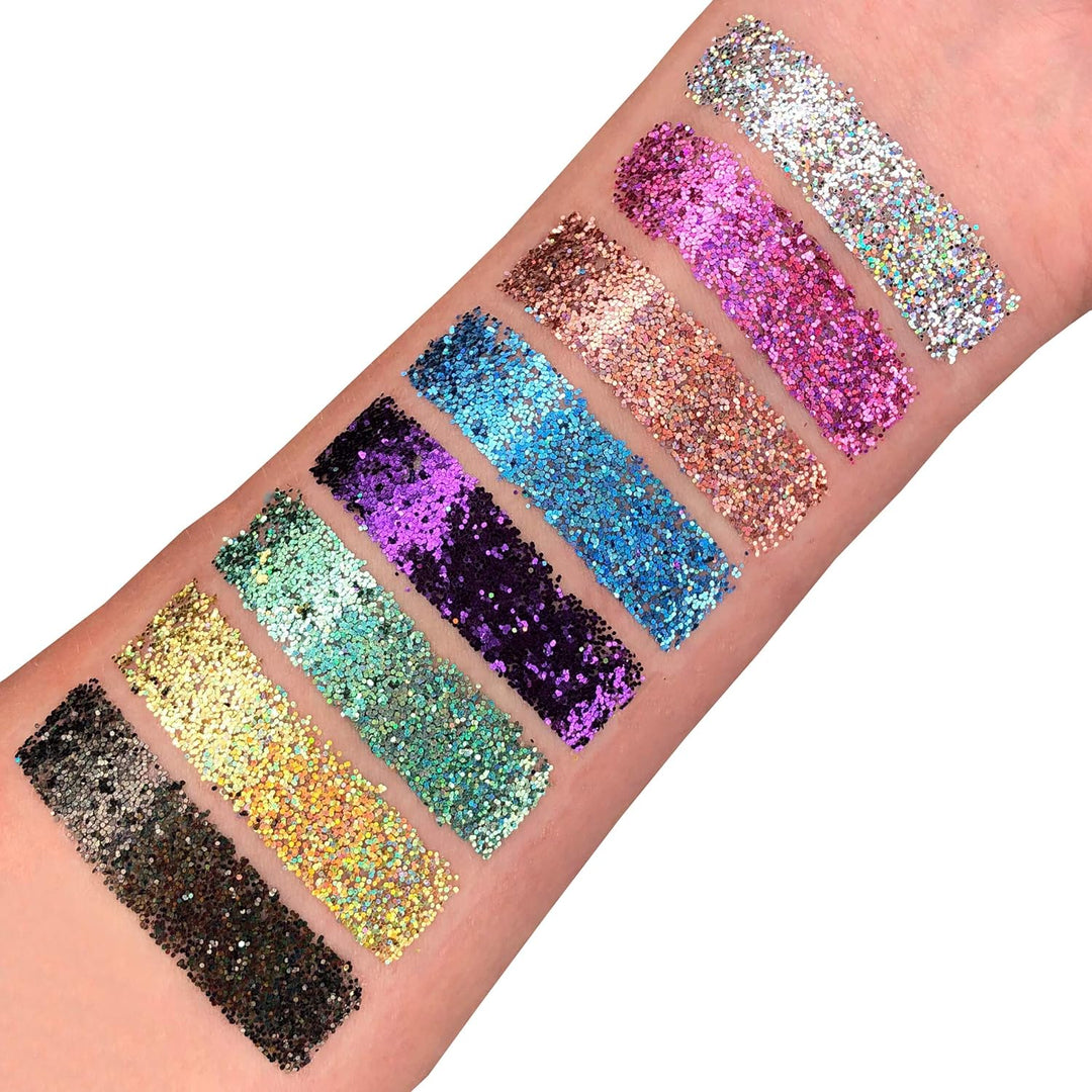 Holographic Glitter Shakers by Moon Glitter - Pink - Cosmetic Festival Makeup Glitter for Face, Body, Nails, Hair, Lips - 5g