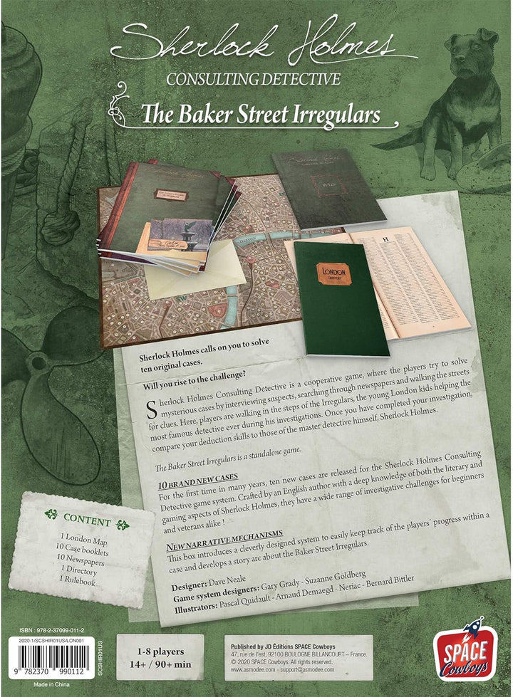 Space Cowboys – Sherlock Holmes Consulting Detective: The Baker Street Irreguläre – Brettspiel