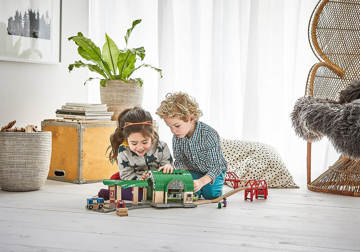 BRIO World Central Train Station for Kids Age 3 Years Up - Compatible with all BRIO Railway Sets & Accessories