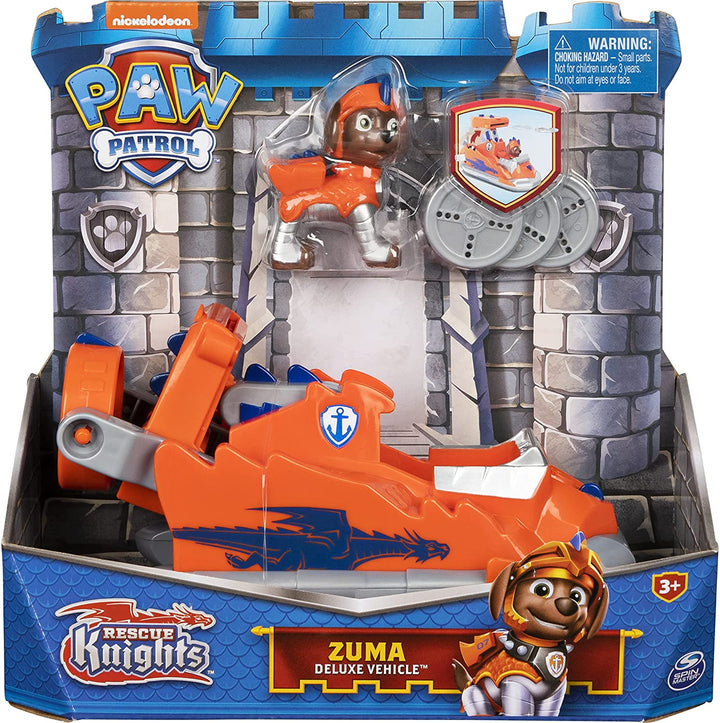 PAW PATROL 6063589, Rescue Knights Zuma Transforming Car with Collectible Action
