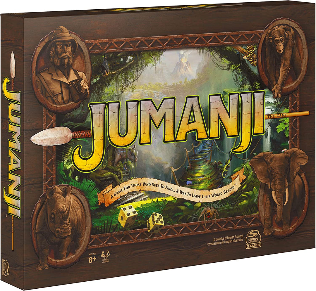 Jumanji The Game, das klassische Abenteuerbrettspiel für Kinder und Familien ab 8 Jahren