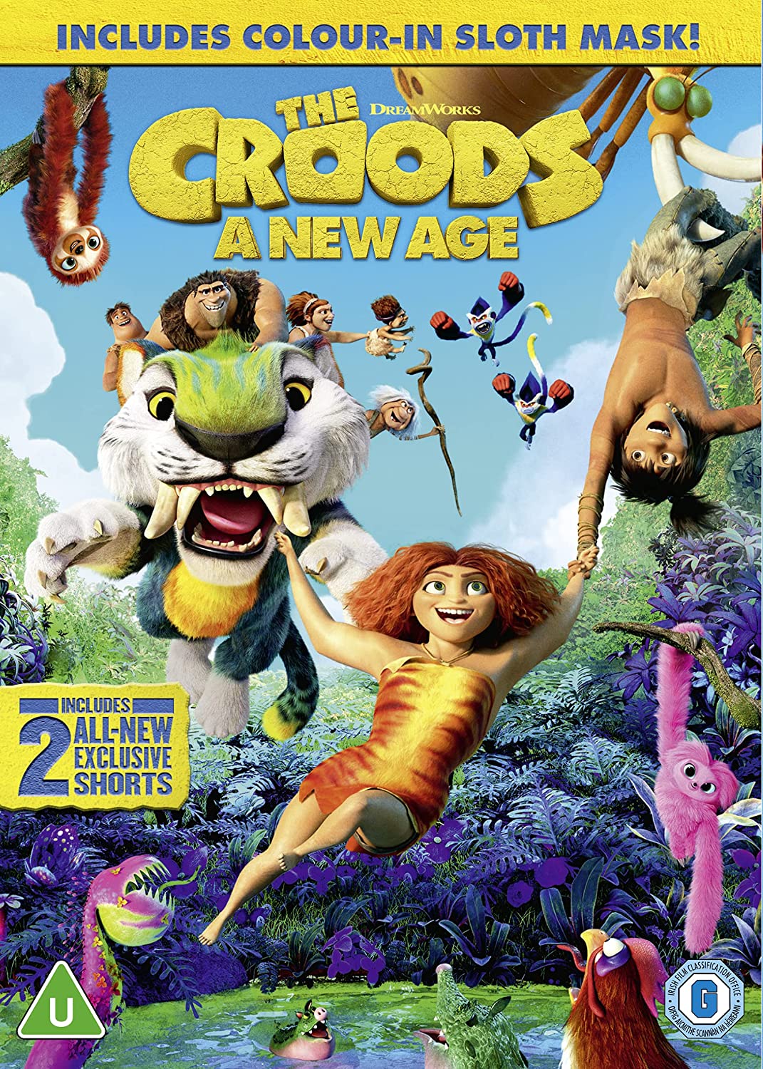 The Croods: A New Age (Includes Colour-In Sloth Mask) [2021] - Adventure [DVD]