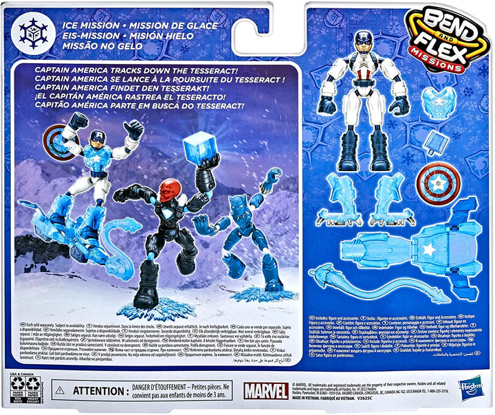 Hasbro Marvel Avengers Bend and Flex Missions Captain America Ice Mission Figure