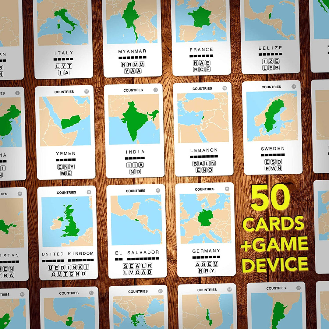 100 PICS Countries of the World Travel Game - Geography Flash Card Quiz, Pocket Puzzles