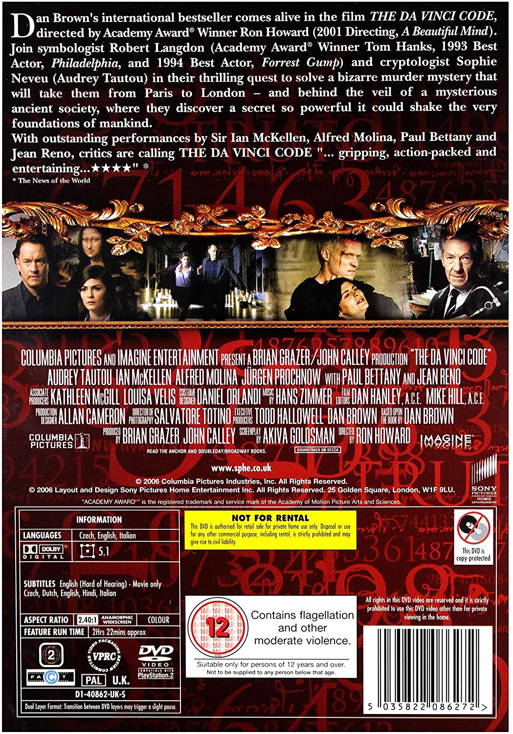 The Da Vinci Code [2006] [2007] -  Mystery/Thriller [DVD]