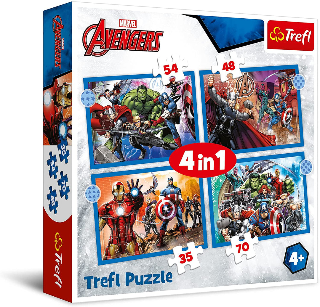Trefl- Avengers 4 in 1 Puzzle