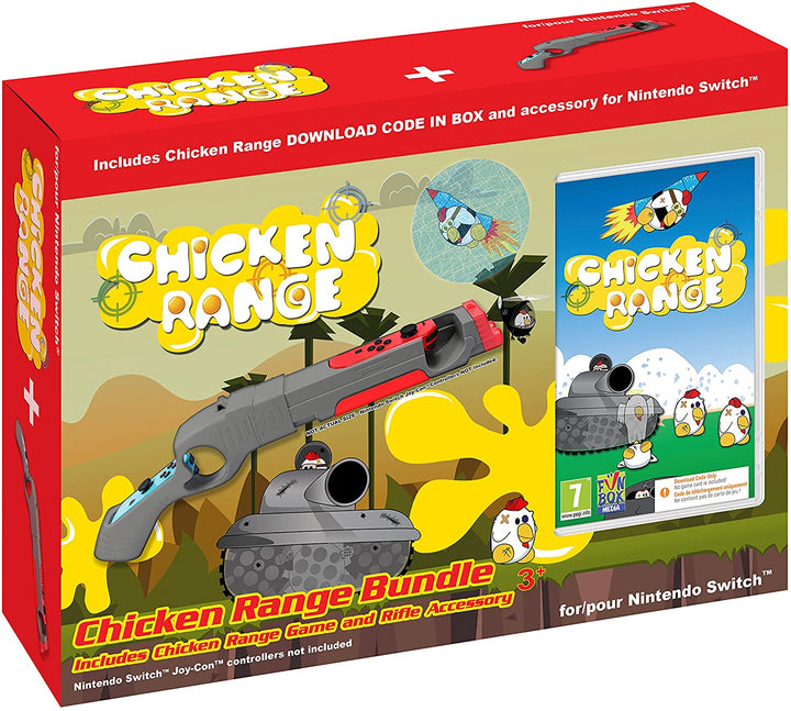 Chicken Range Game Bundle Rifle Accessory Nintendo Switch [Code in a Box]