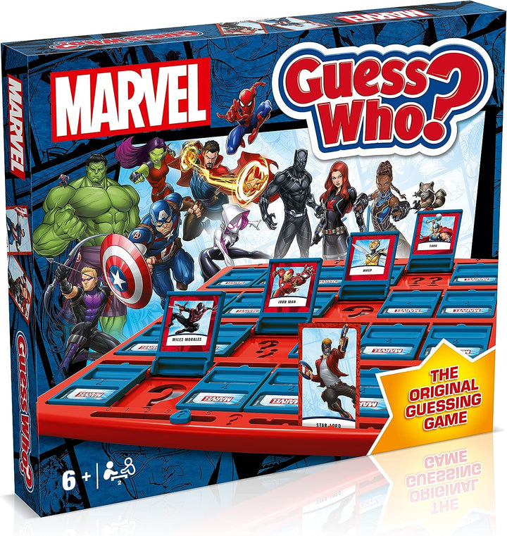 Winning Moves Marvel Guess Who? Brettspiel, spielen Sie mit Ihrem Lieblings-Marvel-Super