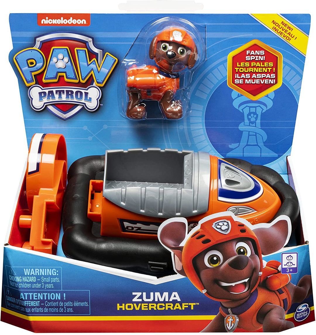 PAW Patrol, Zuma’s Hovercraft Vehicle with Collectible Figure, for Kids Aged 3 Years and Over