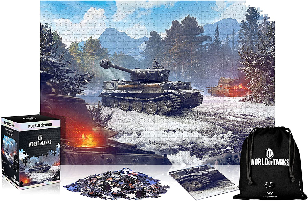 Good Loot World of Tanks: Winter Tiger | 1500 Piece Jigsaw Puzzle | includes Pos
