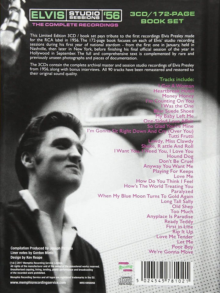 Elvis Studio Sessions 56 - The Complete Recordings 172 Page Book) - Elvis Presley [Audio CD]
