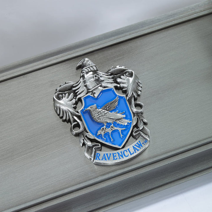 The Noble Collection Harry Potter Ravenclaw Wand Stand - 8in (20cm) Silver-Coloured Individual Wand Stand - Harry Potter Film Set Movie Props Wands - Gifts for Family, Friends & Harry Potter Fans