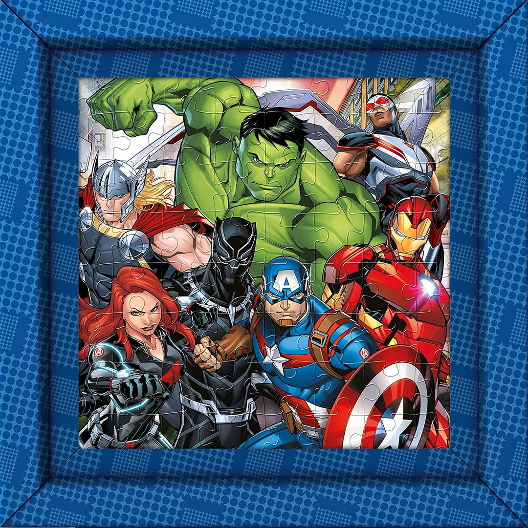 Clementoni - 38801 - Frame Me Up puzzle for children - Marvel Avengers - 60 pieces - Made in Italy - Ages 6 Years Plus