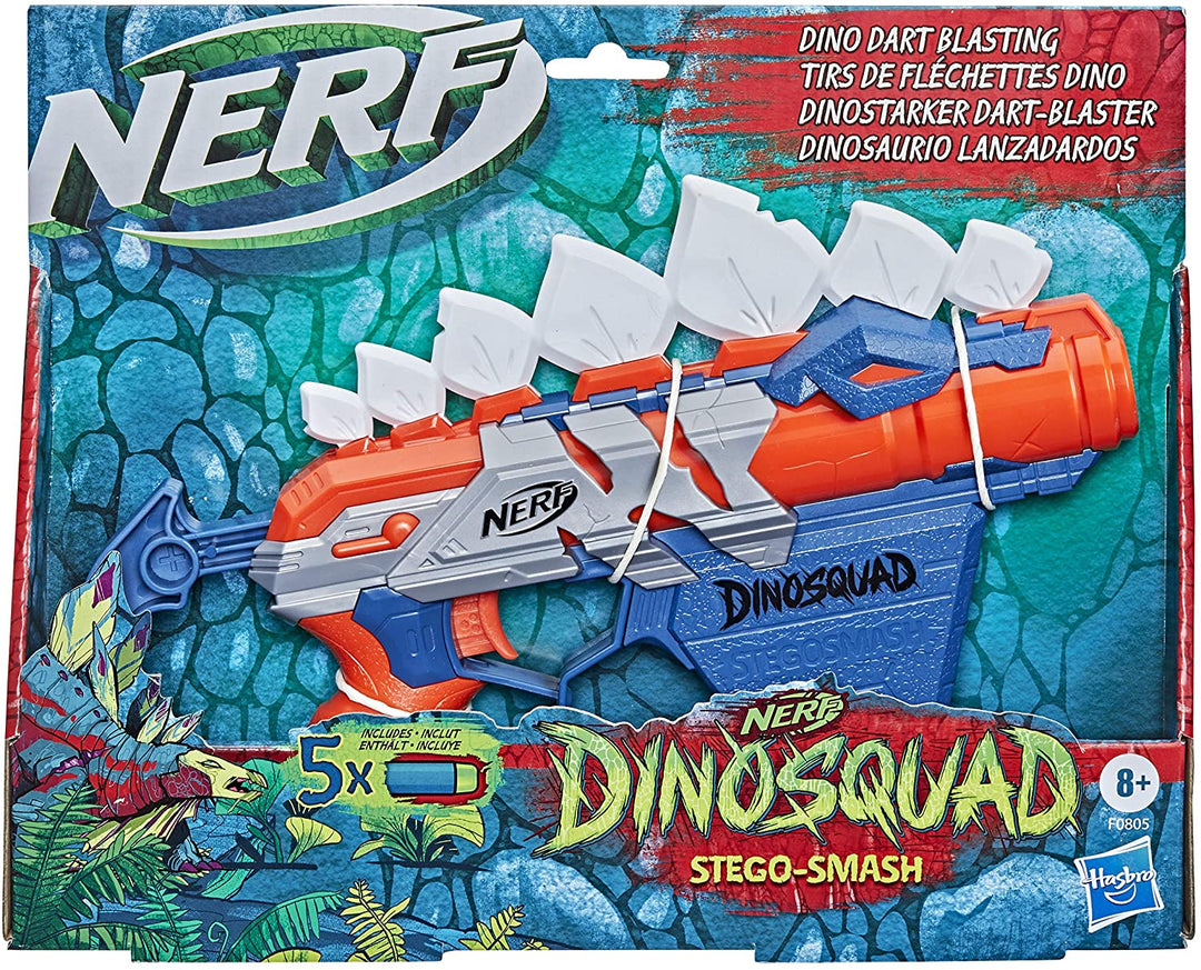 Nerf DinoSquad Stegosmash Dart Blaster 4 Dart Storage 5 Official Nerf Darts