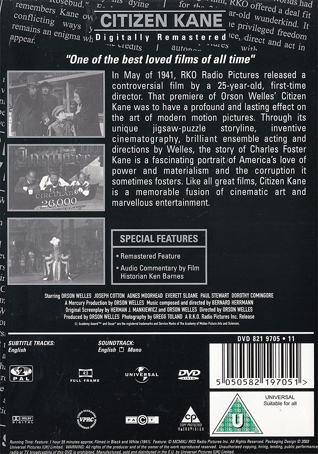 Citizen Kane [1942] - Drama/Mystery [DVD]