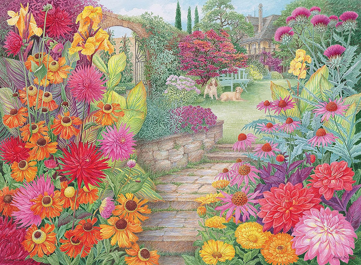 Ravensburger Happy Days Glorious Gardens 4X 500 Piece Jigsaw Puzzle for Adults & Kids