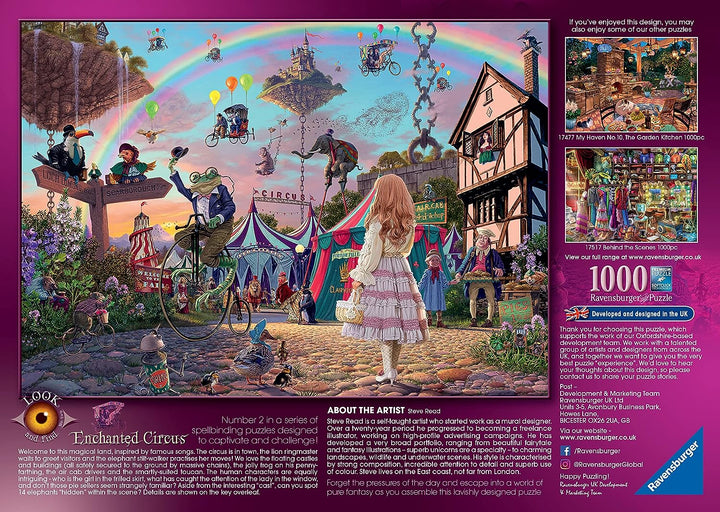 Ravensburger 17482 Look & Find No.2 Enchanted Circus 1000 Piece Mystery Jigsaw Puzzles for Adults and Kids