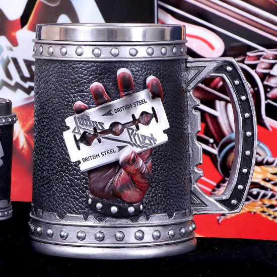 Nemesis Now B4895P9 Judas Priest British Steel Album Tankard Mug, Black, One Siz