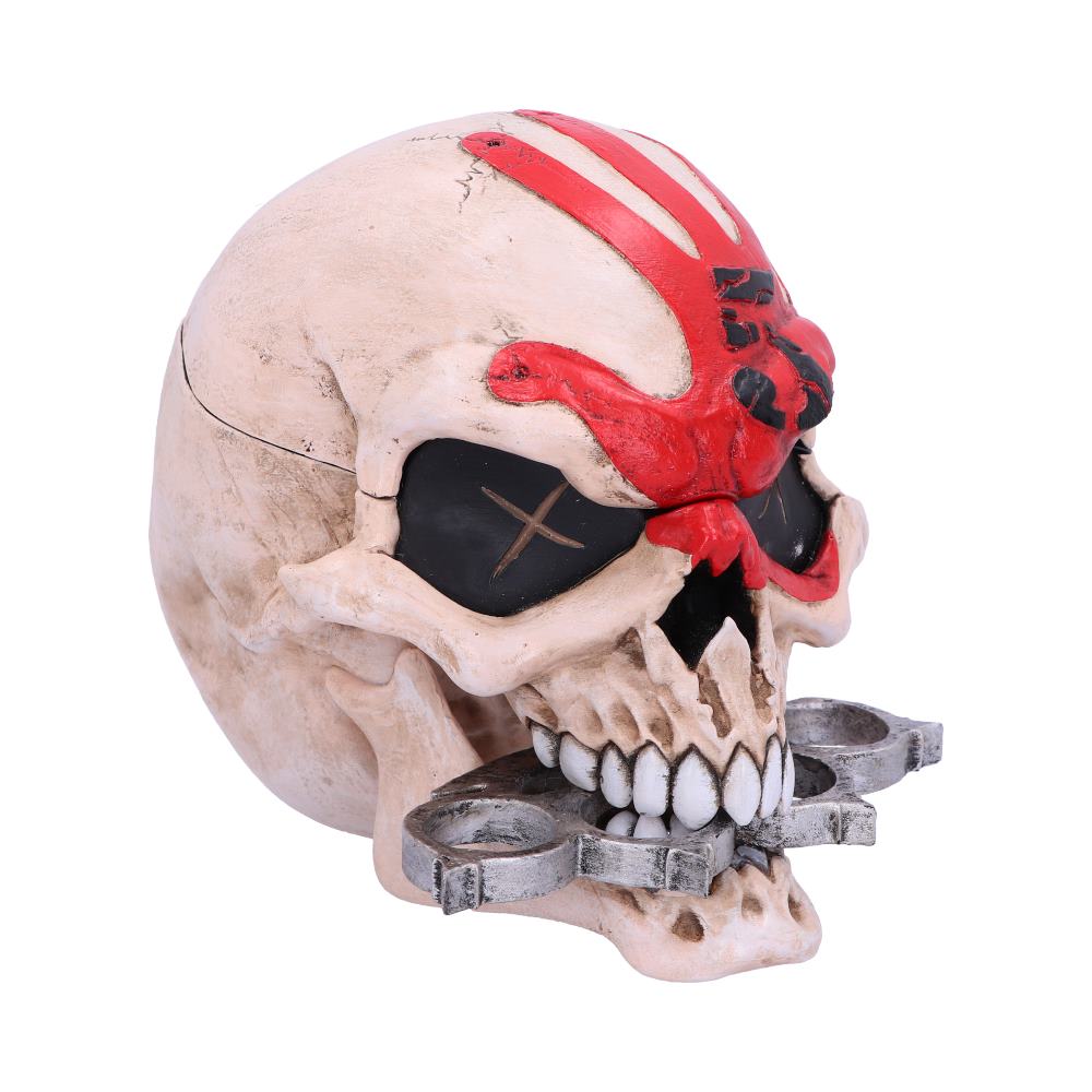 Nemesis Now Officially Licensed Five Finger Death Punch Mascot Skull Box, Bone, Resin, 18cm