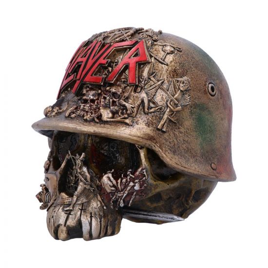 Nemesis Now Officially Licensed Slayer Eagle Helmet Skull Logo Trinket Box, Gold