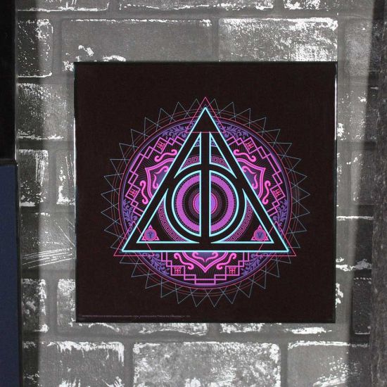 Nemesis Now Harry Potter Deathly Hallows Neon Crystal Clear Art, Black Multi, 32