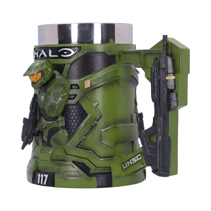 Nemesis Now Halo Master Chief Tankard 15.5cm, Green