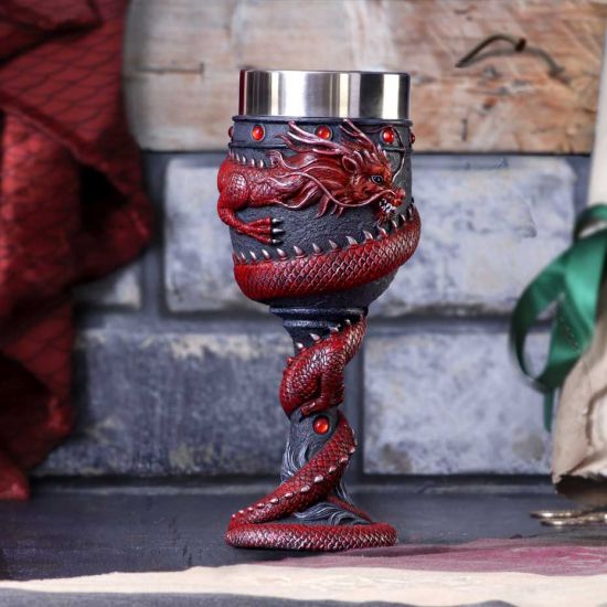 Nemesis Now Dragon Coil Goblet, Red, 20cm
