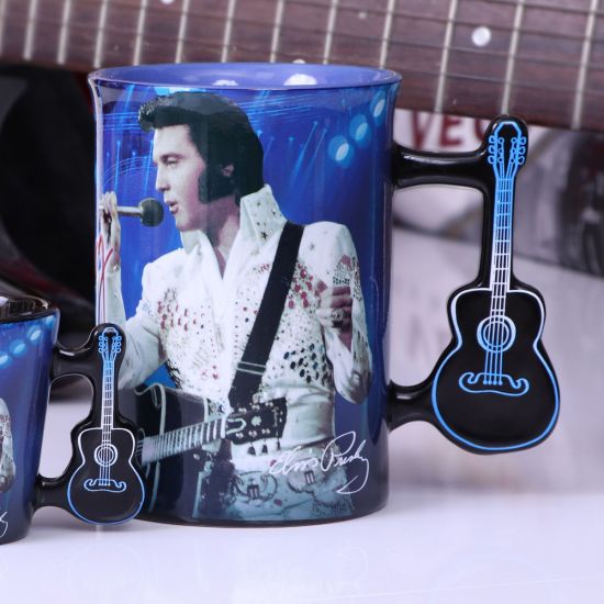 Nemesis Now Elvis The King of Rock and Roll Blue Mug, 16oz, 1 Count (Pack of 1)
