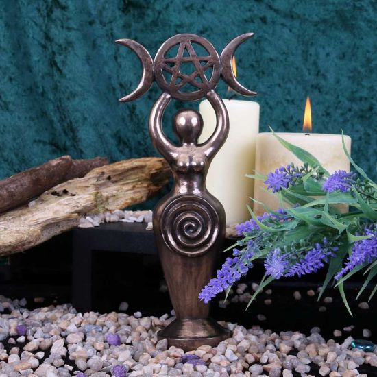 Nemesis Now Triple Goddess Idol Figurine 25cm Bronze