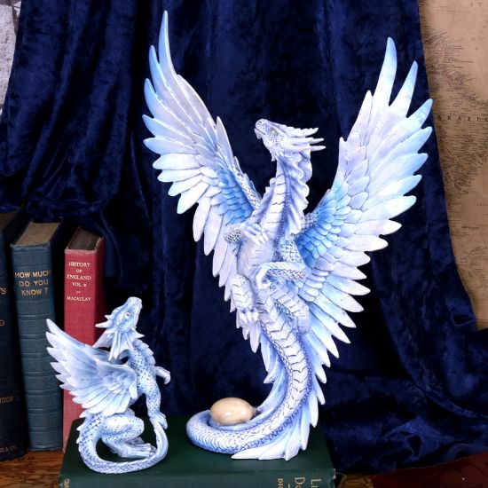 Nemesis Now Anne Stokes Age Adult Silver Dragon Figurine, White, One Size