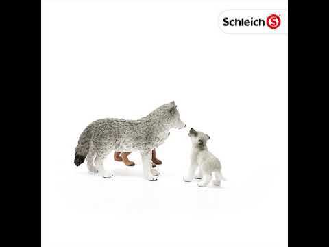 Schleich 42472 Wild Life Mother Wolf With Pups