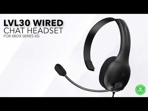PDP LVL30 Wired Chat Headshet - Xbox One - Black