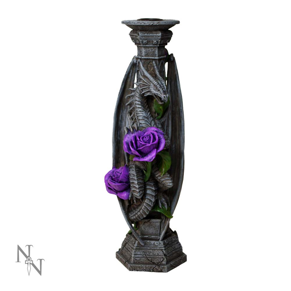 Nemesis Now Dragon Beauty Stick Anne Stokes Candle Holder NOW6853 Grey, Resin