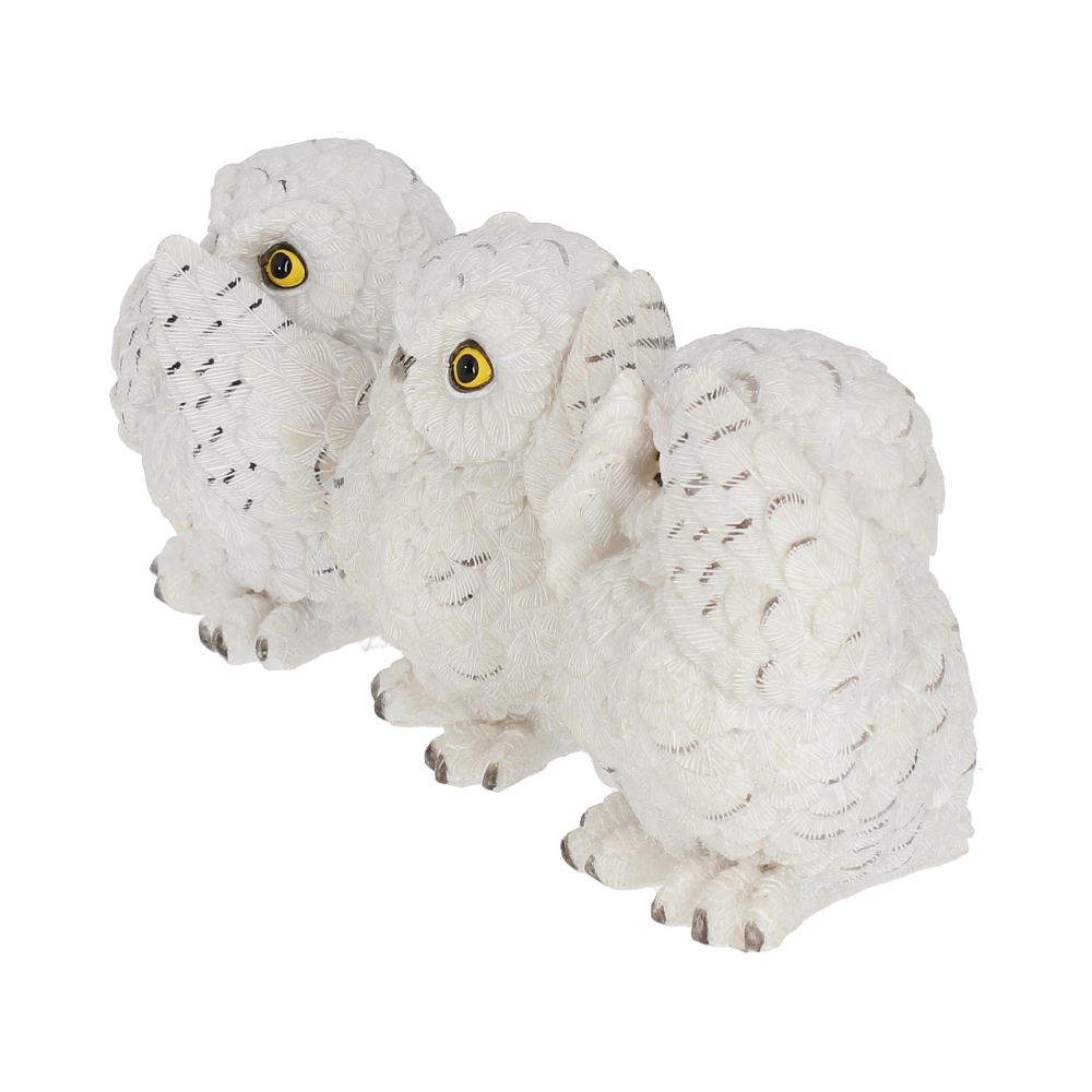 Nemesis Now Three Wise Owls Figurine 8cm White