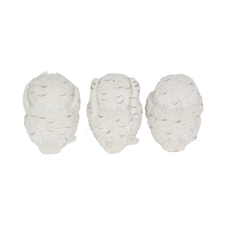 Nemesis Now Three Wise Owls Figurine 8cm White